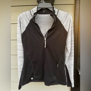 Athleta Black and Gray Quarter-Zip